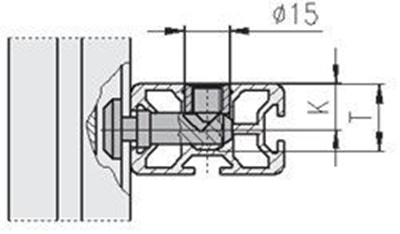 1.21.2/3F5 - Parallel verbinder universeel dwars, 20/30-F Ø12