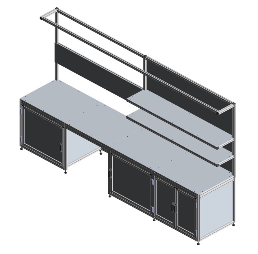 reinigen smokkel Expertise Werkplek / werktafel op maat - aluminium profielen | Inducomp BV - Alucomp  Aluminium Profielen