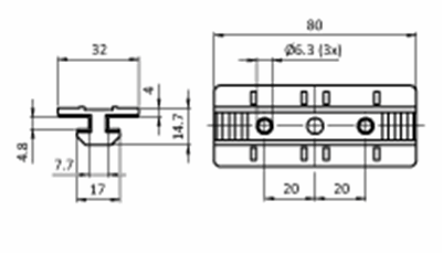 1.69.E3E4 - Profielgeleider ZN 40x80 (Set)