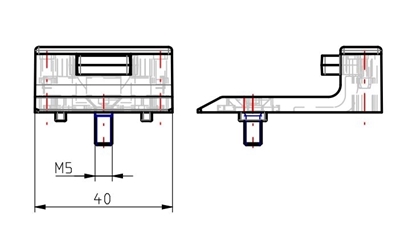 1.65.2402 - Deuraanslag met EPDM demper voor montage in de dagmaat