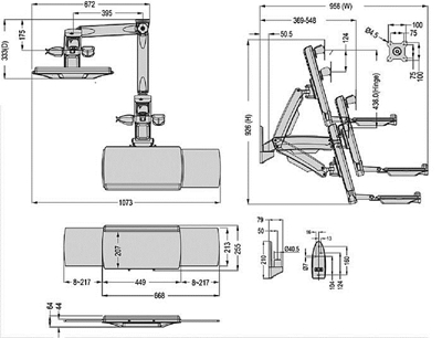 3.20.00-08 - Werkstation - Monitor, toetsenbord en muis houder