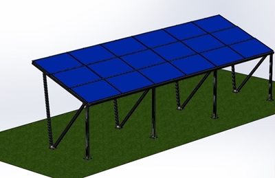 Zonnepanelen Carport 11m x 3m