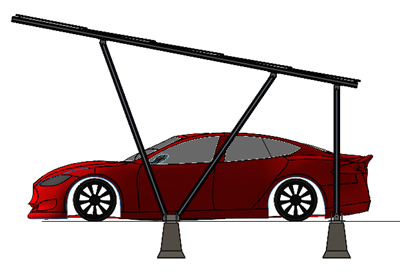 Zonnepanelen Carport 1A-XL