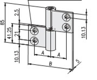 1.62.842032085 - Scharnier Zwaar, type 20, PG 40