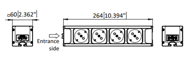 Stekker Module 4xEU Afmetingen