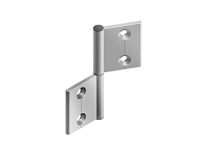 scharnier aluminium deurpost raam 3d view