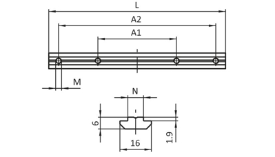 1.25.81808 - Koppelstrip 180mm voor E -groef