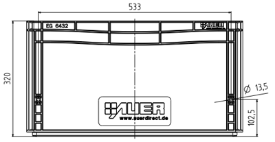 Eurobox 60x40x32 technisch