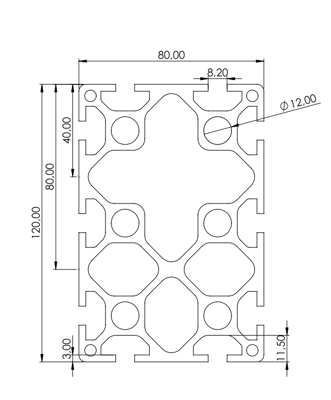 1.11.080120.104SP - aluminium Profiel 80x120 10E SP