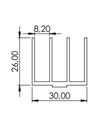 1.19.15131 - Schuifprofiel 30x26