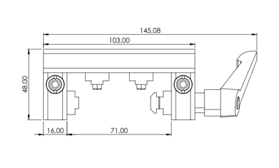 1.67.S102.030060F - Eco-Slide PG 30 - 60F met hendel