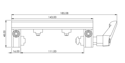 1.67.S102.030100F - Eco-Slide PG 30 - 100F met hendel