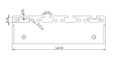 1.67.S102.030100F - Eco-Slide PG 30 - 100F met hendel