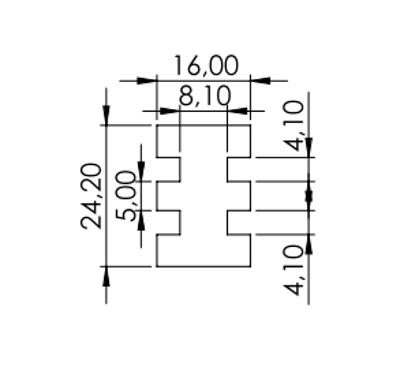 1.19.185E4E4.20 - Glijprofiel PA E4