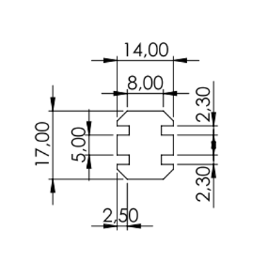 1.19.185F2F2.20 - Glijprofiel PA F