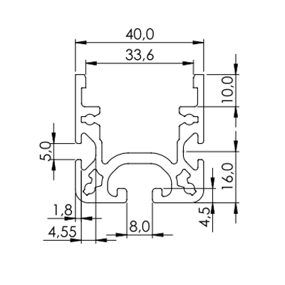 1.19.254040 - Rollenprofiel 40x40