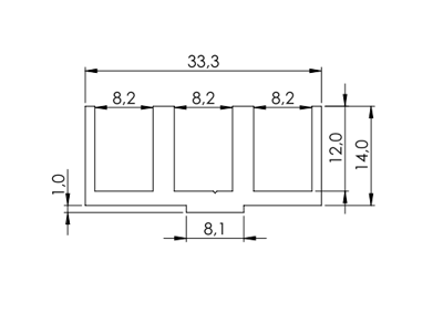 1.19.15133 - Schuifprofiel 33x14