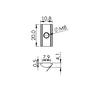 1.32.4FM8V - Inkantelbare moer