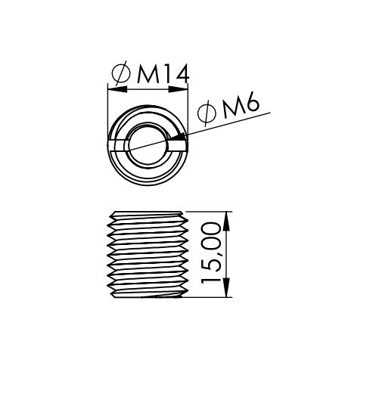 1.35.1140615 - Inschroefmoer, M14/M6
