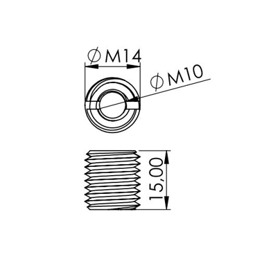 1.35.1141015 - Inschroefmoer, M14/M10