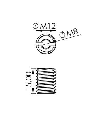 1.35.11208 - Inschroefmoer, M12/M8